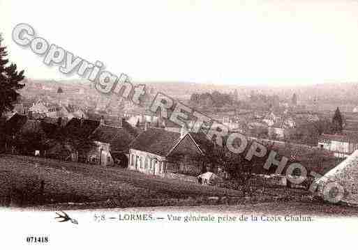 Ville de LORMES, carte postale ancienne