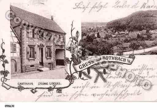 Ville de ROSTEIG, carte postale ancienne