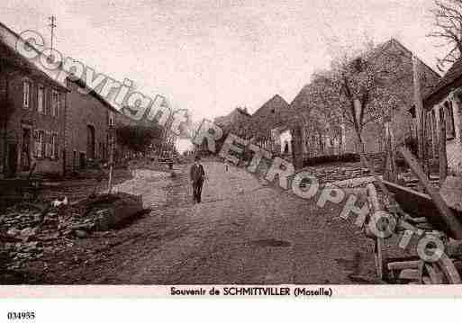 Ville de SCHMITTVILLER, carte postale ancienne