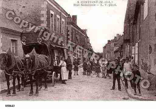 Ville de CONTIGNE, carte postale ancienne