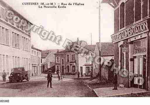 Ville de CUSTINES, carte postale ancienne