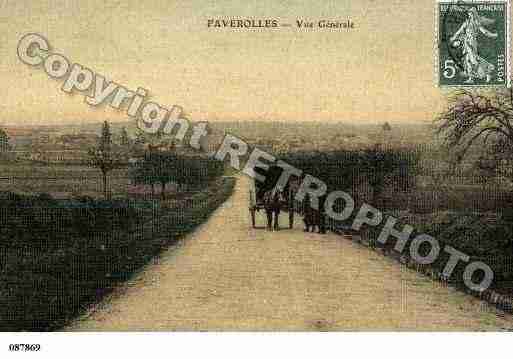 Ville de FAVEROLLES, carte postale ancienne