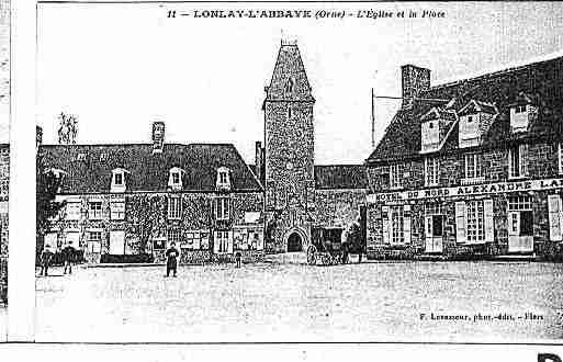 Ville de LONLAYL'ABBAYE, carte postale ancienne