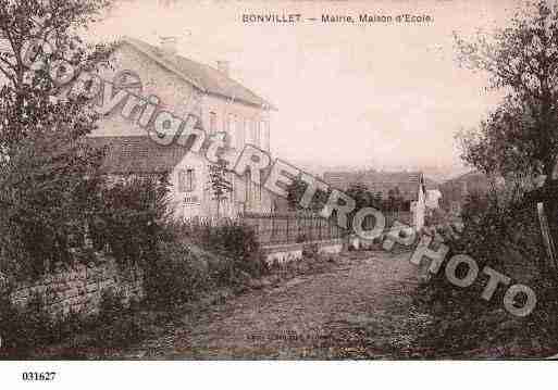 Ville de BONVILLET, carte postale ancienne