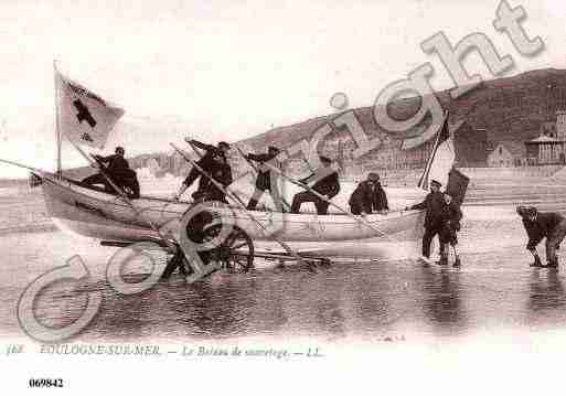 Ville de BOULOGNESURMER, carte postale ancienne