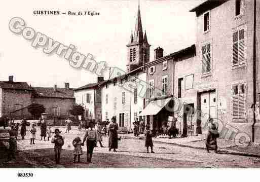 Ville de CUSTINES, carte postale ancienne