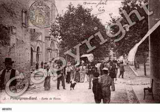 Ville de POMPIGNAN, carte postale ancienne