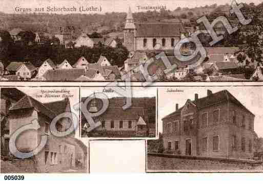 Ville de SCHORBACH, carte postale ancienne