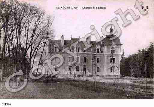 Ville de AVORD, carte postale ancienne