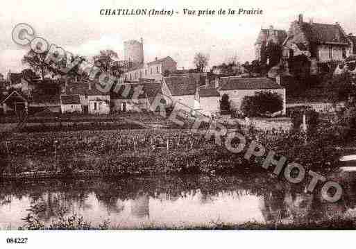 Ville de CHATILLONSURINDRE, carte postale ancienne