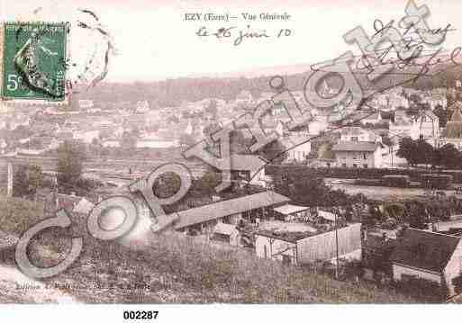 Ville de EZYSUREURE, carte postale ancienne