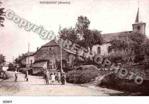 Ville de NIDERHOFF, carte postale ancienne