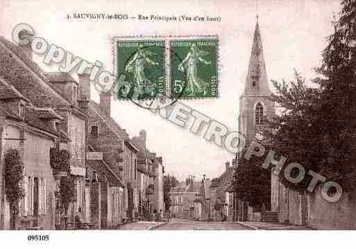 Ville de SAUVIGNYLESBOIS, carte postale ancienne
