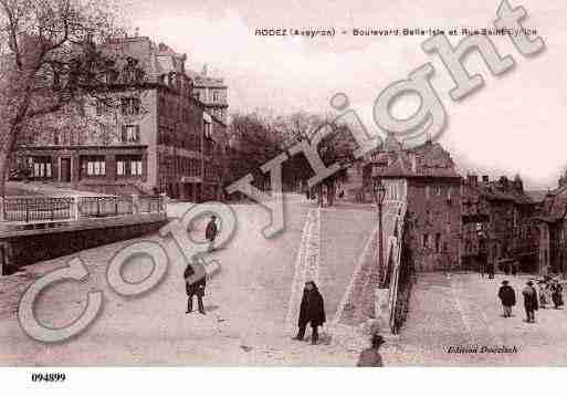 Ville de RODEZ, carte postale ancienne