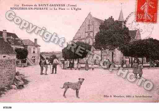 Ville de SOUGERESENPUISAYE, carte postale ancienne