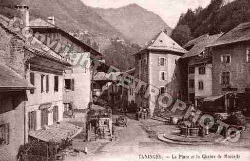 Ville de TANINGES, carte postale ancienne