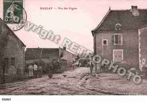 Ville de BAULAY, carte postale ancienne