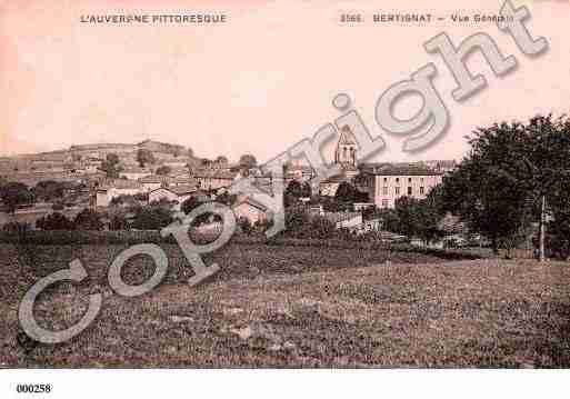 Ville de BERTIGNAT, carte postale ancienne