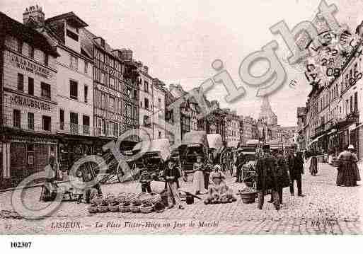 Ville de LISIEUX, carte postale ancienne