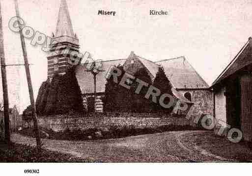 Ville de MISERY, carte postale ancienne