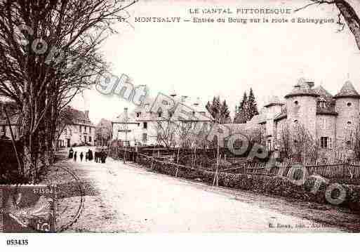 Ville de MONTSALVY, carte postale ancienne