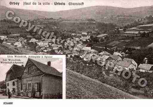 Ville de ORBEY, carte postale ancienne