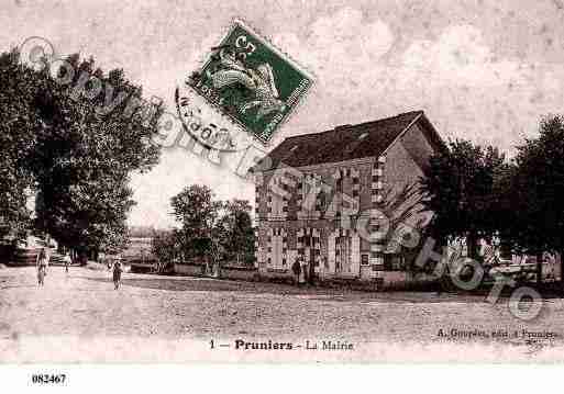 Ville de PRUNIERS, carte postale ancienne