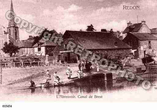 Ville de REDON, carte postale ancienne