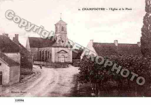 Ville de CHAMPDOTRE, carte postale ancienne