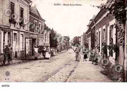 Ville de CLEFS, carte postale ancienne