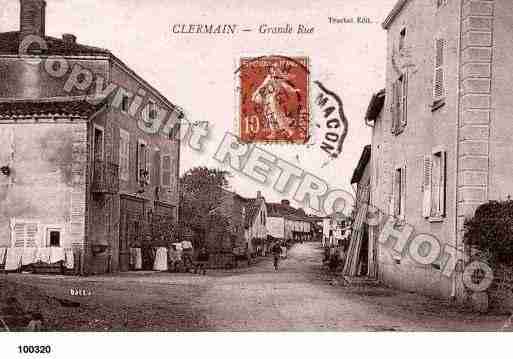 Ville de CLERMAIN, carte postale ancienne