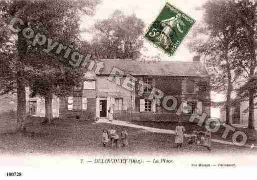 Ville de DELINCOURT, carte postale ancienne