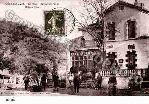 Ville de GENERARGUES, carte postale ancienne
