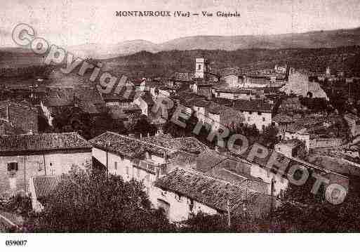Ville de MONTAUROUX, carte postale ancienne