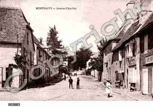 Ville de MONTSALVY, carte postale ancienne