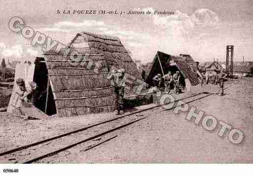 Ville de POUEZE(LA), carte postale ancienne