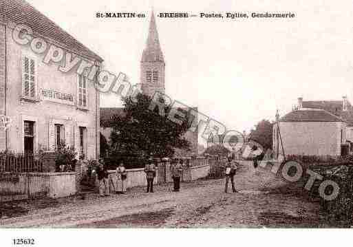 Ville de SAINTMARTINENBRESSE, carte postale ancienne