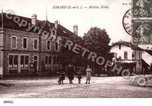 Ville de SIMARD, carte postale ancienne
