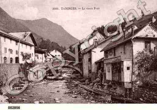 Ville de TANINGES, carte postale ancienne