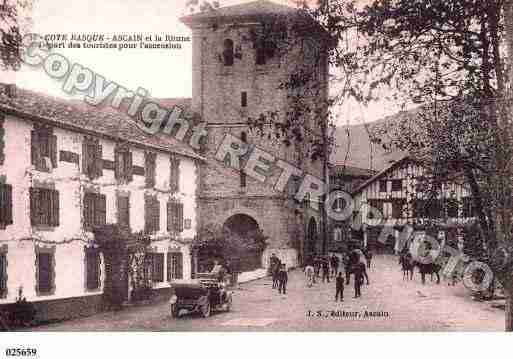 Ville de ASCAIN, carte postale ancienne