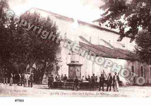 Ville de AUPS, carte postale ancienne