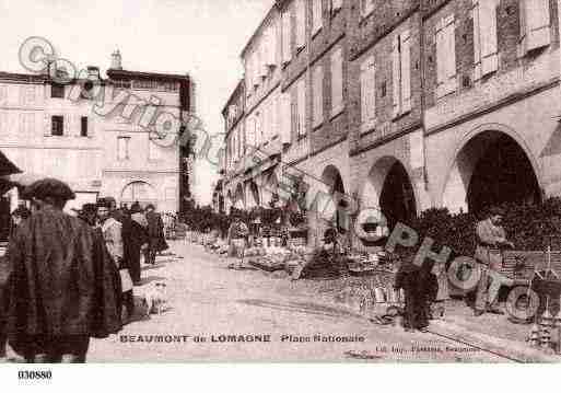 Ville de BEAUMONTDELOMAGNE, carte postale ancienne