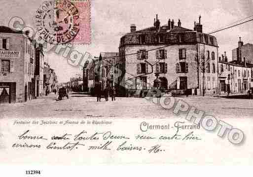 Ville de CLERMONTFERRAND, carte postale ancienne