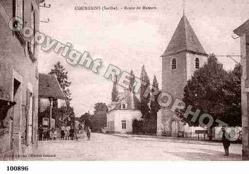 Ville de COURGAINS, carte postale ancienne