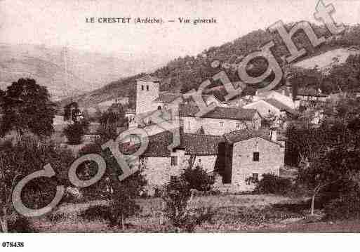 Ville de CRESTET(LE), carte postale ancienne