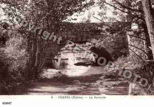 Ville de DORNES, carte postale ancienne