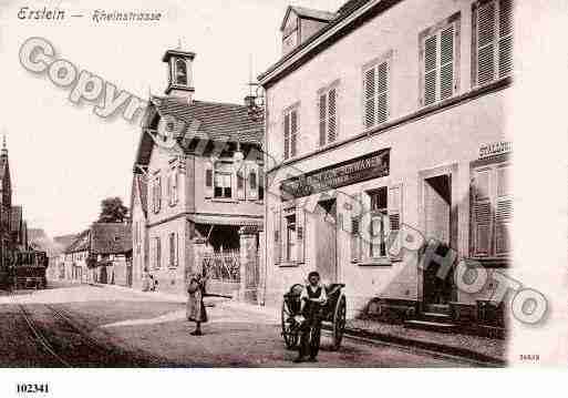 Ville de ERSTEIN, carte postale ancienne