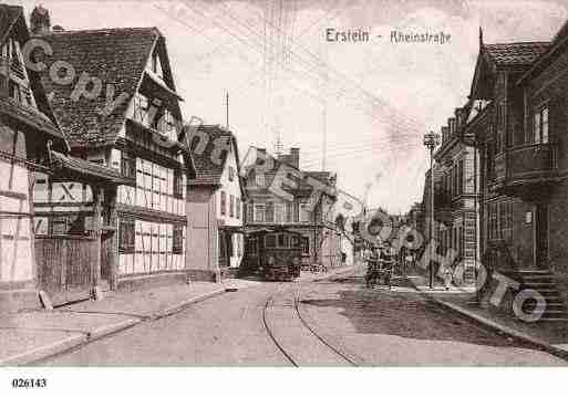 Ville de ERSTEIN, carte postale ancienne