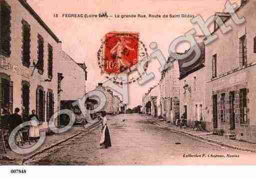 Ville de FEGREAC, carte postale ancienne