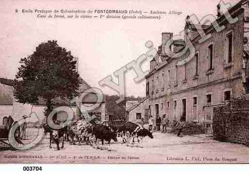 Ville de FONTGOMBAULT, carte postale ancienne
